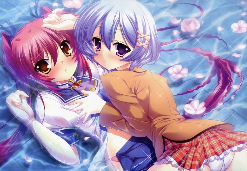 takamori himiko and tsurugi ai (mercuria) drawn by mitsumomo_mamu
