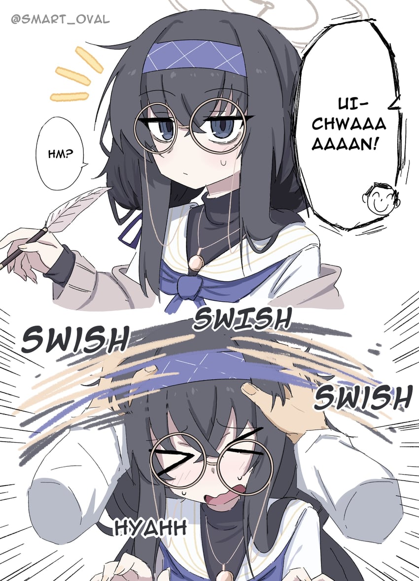sensei, doodle sensei, and ui (blue archive) drawn by smart_oval