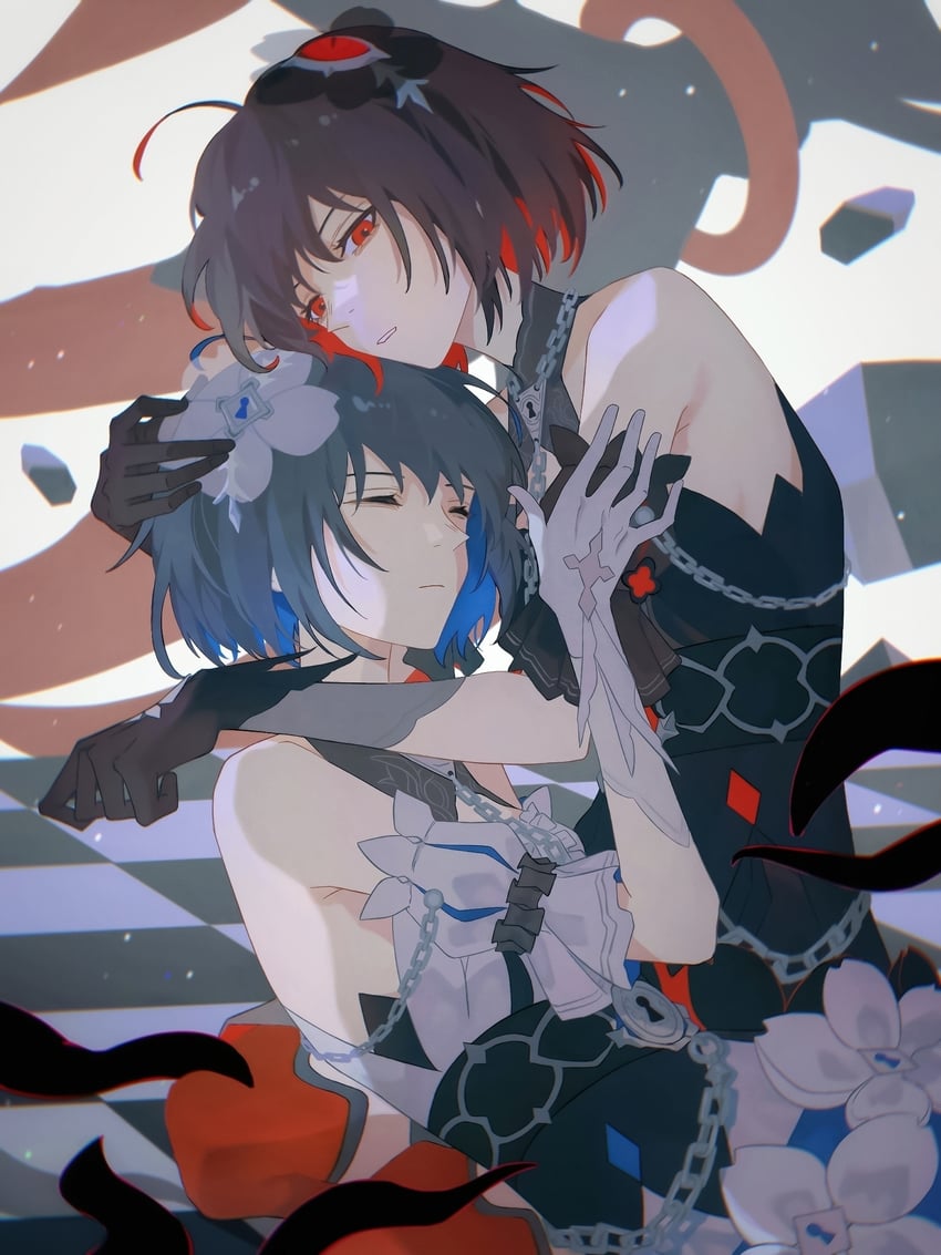 seele vollerei and seele (honkai and 1 more) drawn by yumu_(8181018)