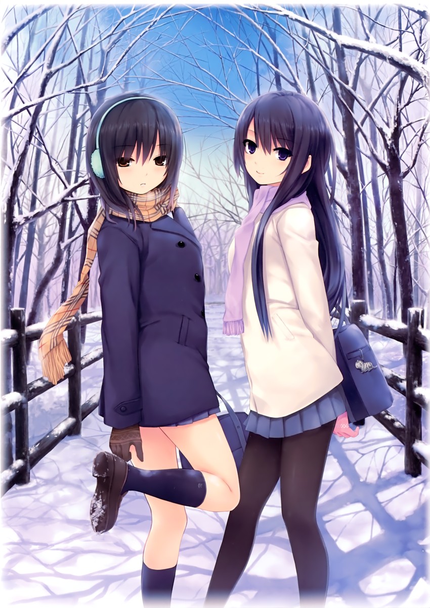 aoyama sumika and shiramine rika (original) drawn by coffee-kizoku