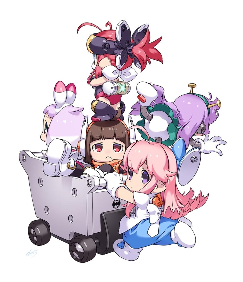 hoihoi-san, combat-san, and pest-x-san (ichigeki sacchuu!! hoihoi-san) drawn by tanaka_kunihiko