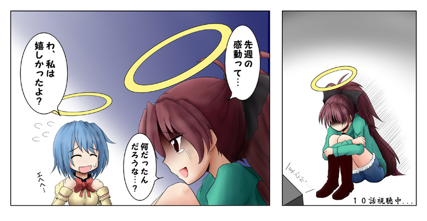 miki sayaka and sakura kyoko (mahou shoujo madoka magica) drawn by azumax