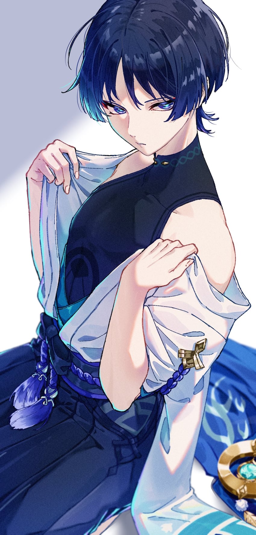 scaramouche and wanderer (genshin impact) drawn by fuka_(hk_nemo)