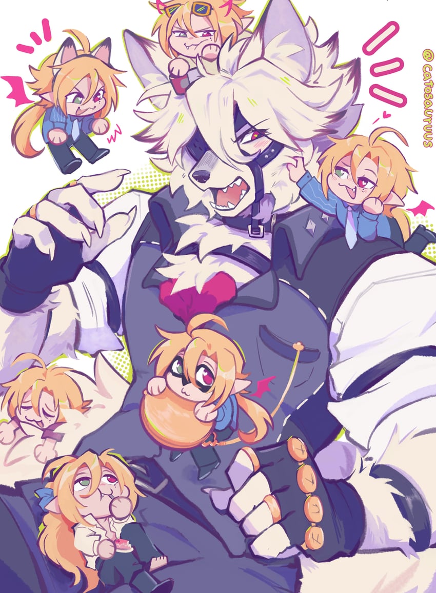von lycaon and hugo vlad (zenless zone zero) drawn by catosauruus