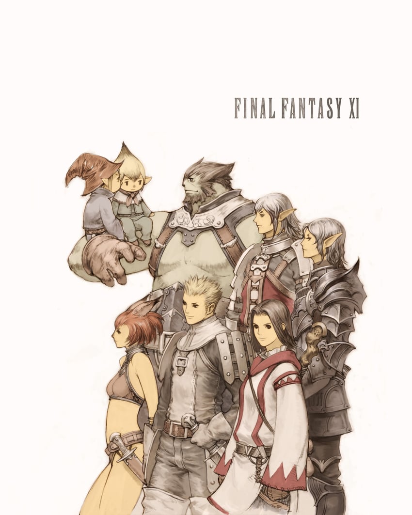 adventurer, white mage, and dark knight (final fantasy and 1 more) drawn by aiba_ryosuke