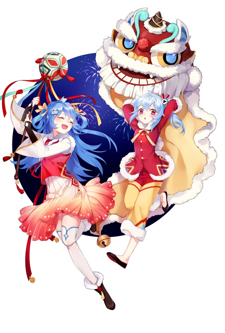 bili girl 33, bili girl 22, and xiao dianshi (bilibili) drawn by kotoba_(610430468)