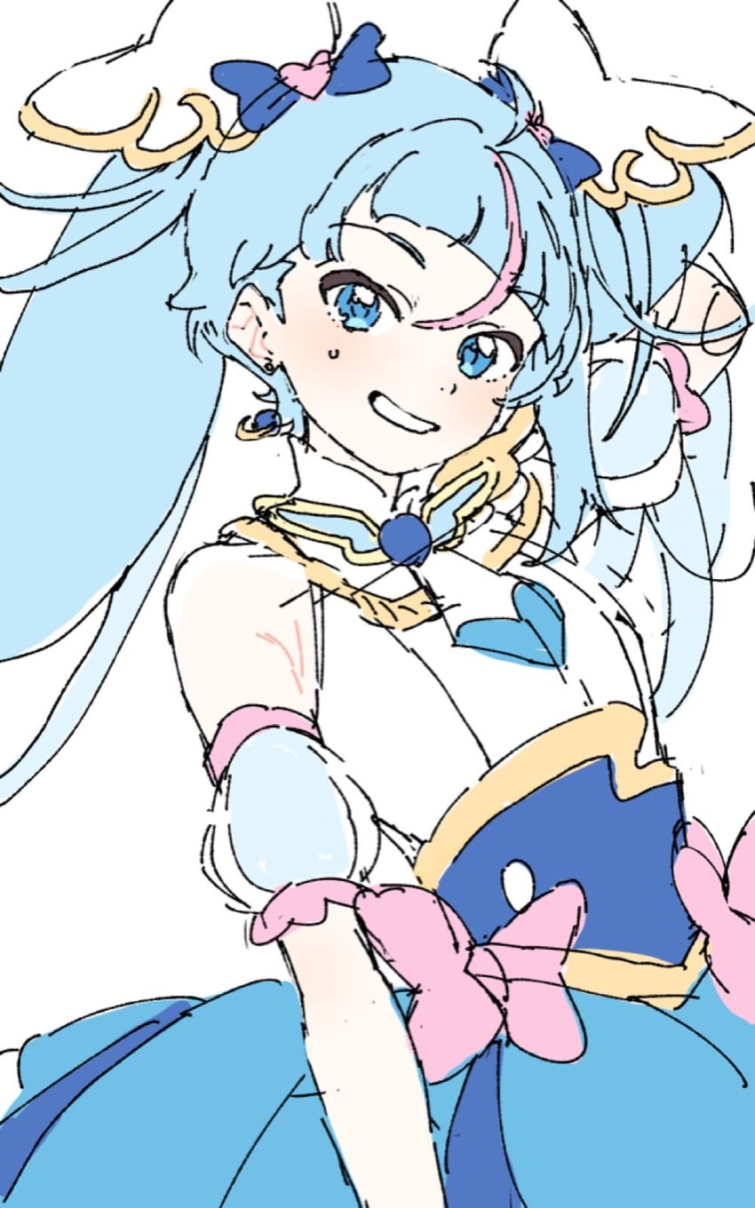 sora harewataru and cure sky (precure and 1 more) drawn by ginjiro_(ginjiroxx)
