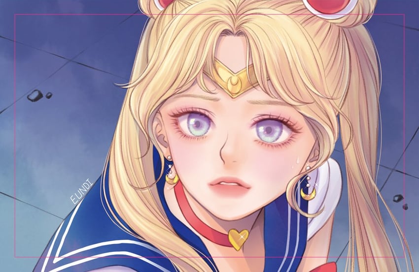 tsukino usagi and sailor moon (bishoujo senshi sailor moon) drawn by eundi_ed