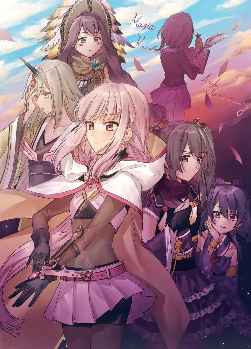 tamaki iroha, kureha yuna, tokime shizuka, aika himena, himuro lavi, and 1 more (mahou shoujo madoka magica and 1 more) drawn by yukishiro_(hitsuji)