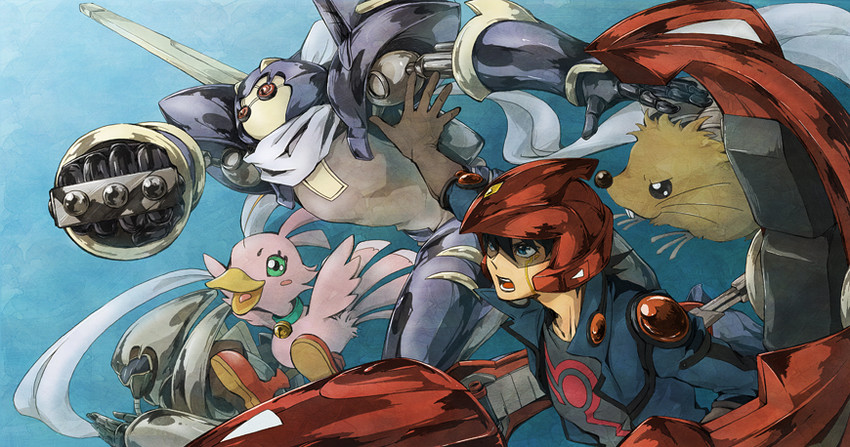 fudo yusei, junk warrior, sonic chick, speed warrior, and quillbolt hedgehog (yu-gi-oh! and 1 more) drawn by meji