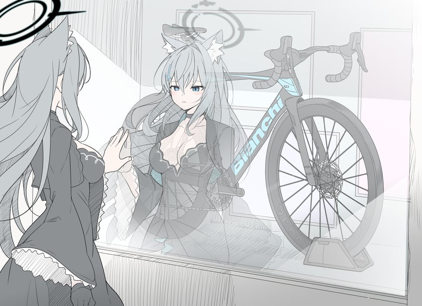 shiroko and shiroko terror (blue archive) drawn by t1kosewad