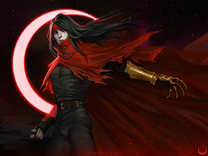 vincent valentine (final fantasy and 1 more) drawn by crystal_fae
