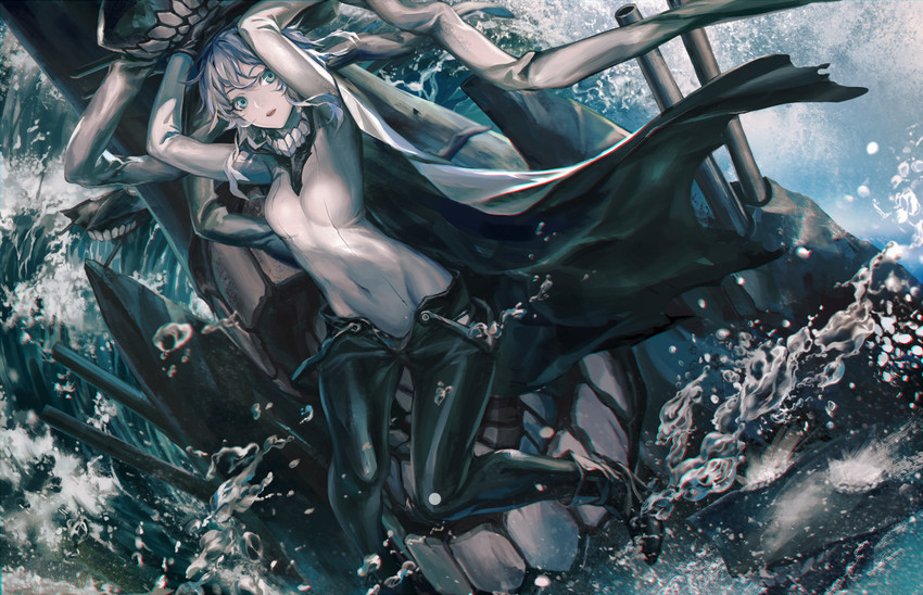 wo-class aircraft carrier and enemy aircraft (kantai collection) drawn by infukun