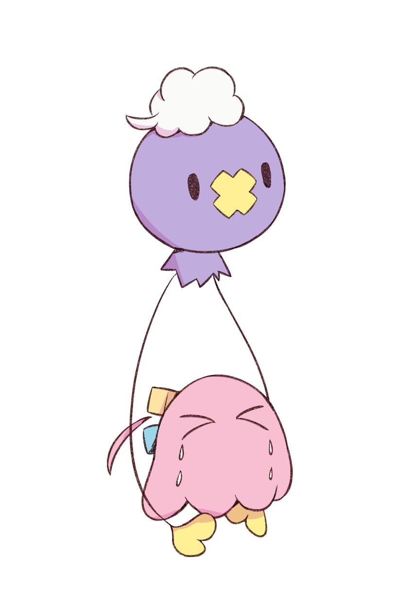 gotoh hitori and drifloon (pokemon and 1 more) drawn by ra_ru_ni