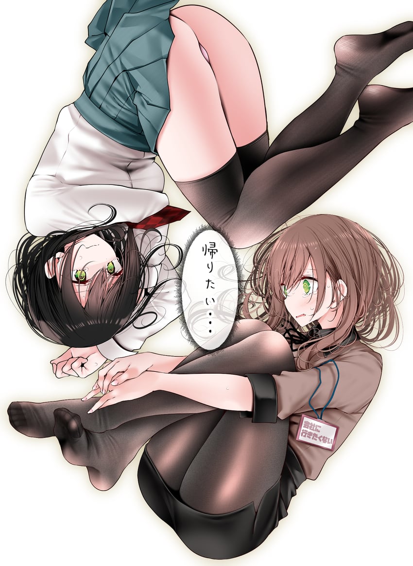ol-chan and jk-chan (original) drawn by oouso
