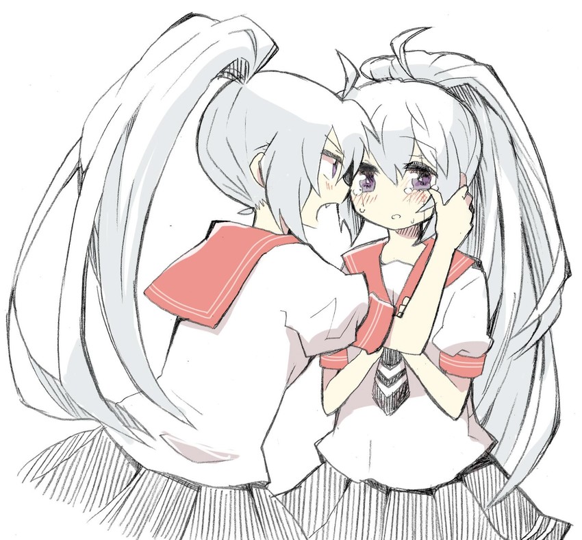 banba mahiru and banba shin'ya (akuma no riddle) drawn by miyuara