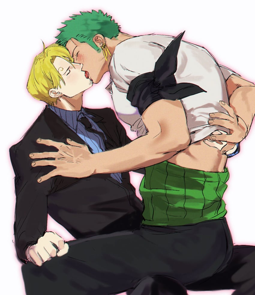 roronoa zoro and sanji (one piece) drawn by sweetdou3
