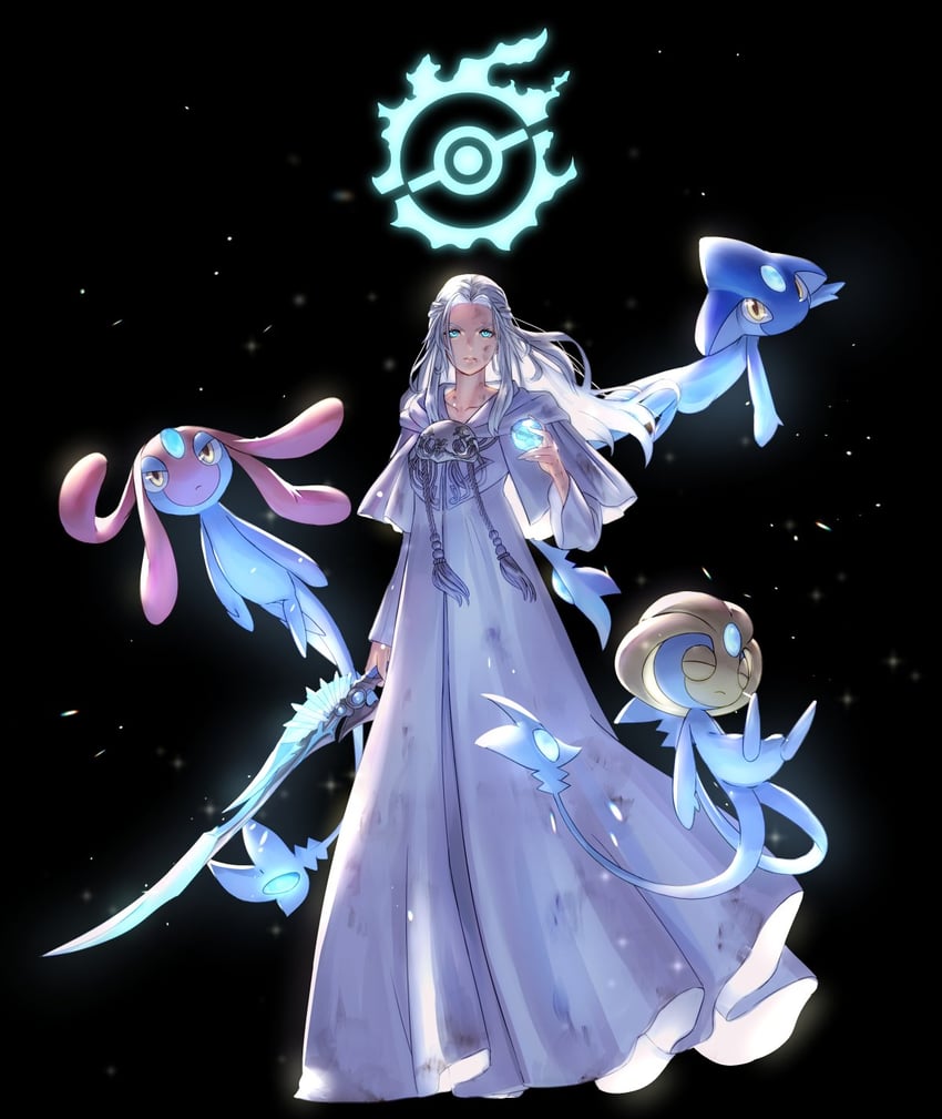 venat, mesprit, azelf, and uxie (pokemon and 2 more) drawn by potion_lilac