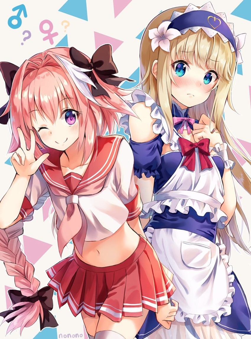 astolfo and chevalier d'eon (fate and 2 more) drawn by nonono_(nononotea)