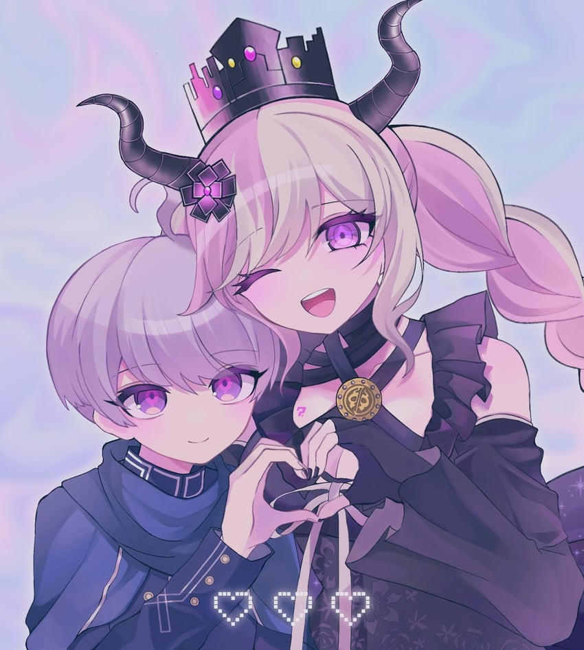 shinigami and yuma kokohead (master detective archives: rain code) drawn by komatta_nagito