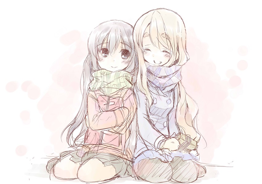 nakano azusa and kotobuki tsumugi (k-on!) drawn by fujieda_miyabi