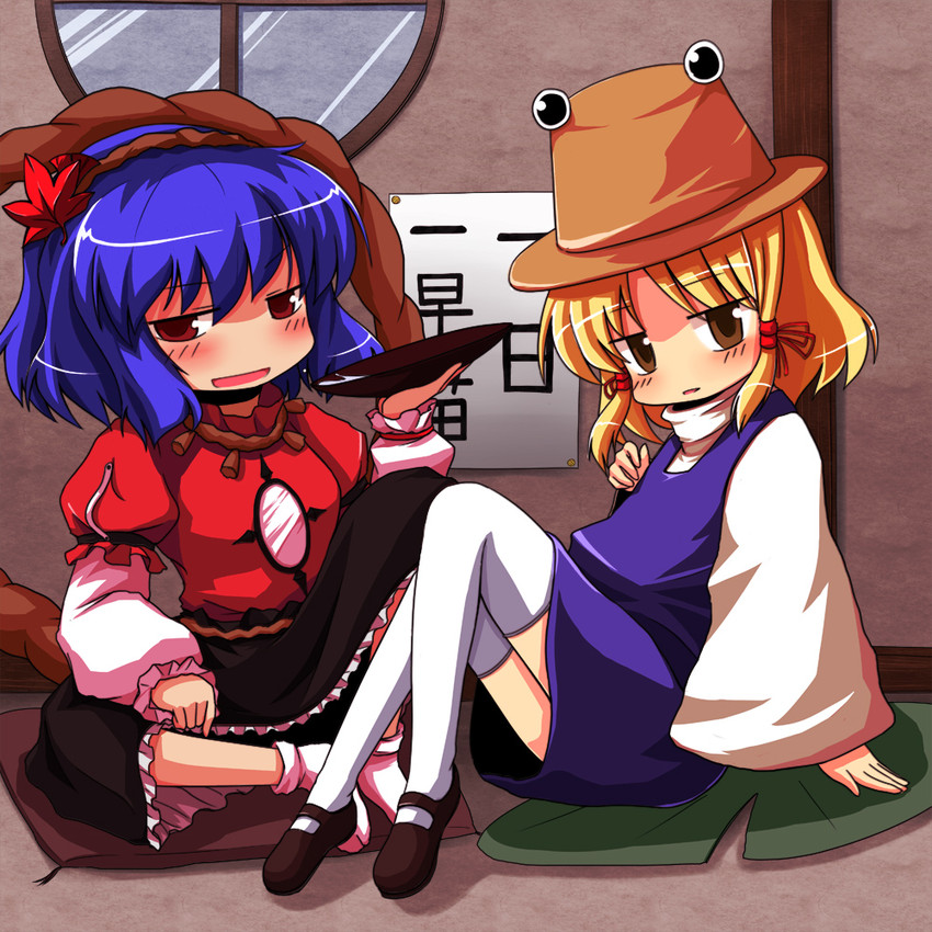 moriya suwako and yasaka kanako (touhou) drawn by negija