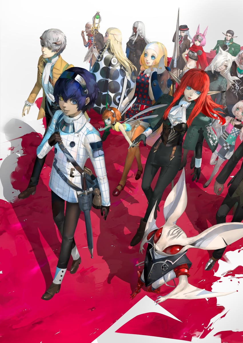 protagonist, hulkenberg, gallica, strohl, eupha, and 11 more (metaphor: refantazio) drawn by blazpu