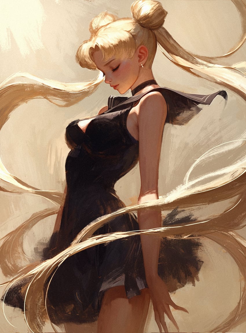 tsukino usagi (bishoujo senshi sailor moon) drawn by ruan_zoe