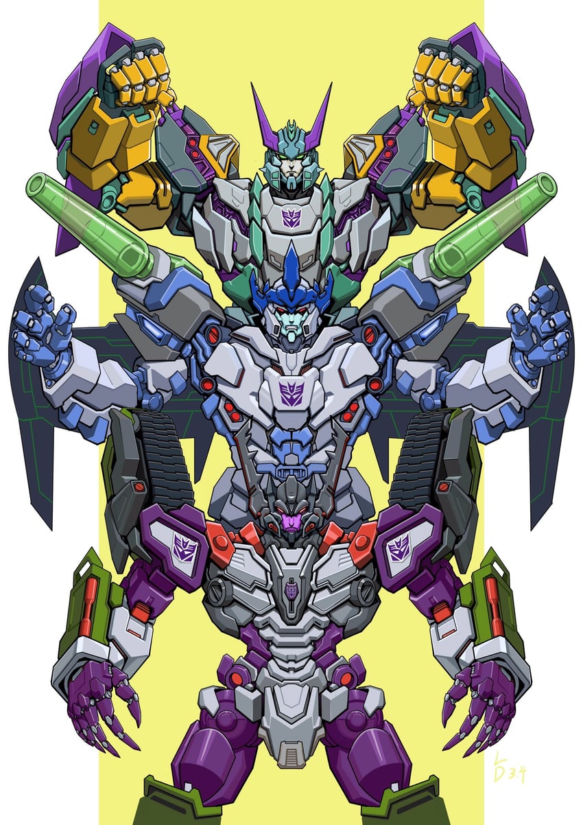 megatron and galvatron (transformers and 4 more) drawn by ct990413