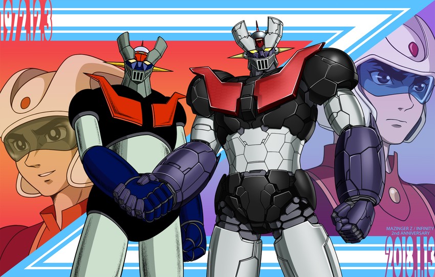 mazinger z and kabuto kouji (mazinger and 2 more) drawn by taaburu