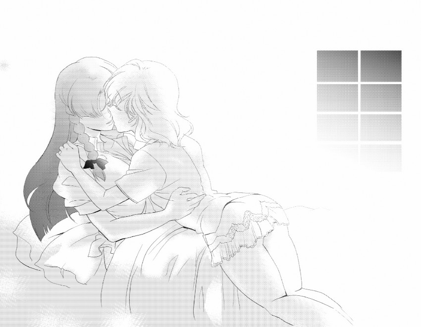 izayoi sakuya and hong meiling (touhou) drawn by primary_stage