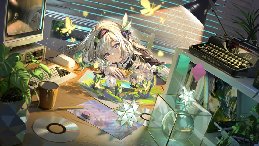 trailblazer, firefly, stelle, sam, and wubbaboo (honkai and 1 more) drawn by al_guang