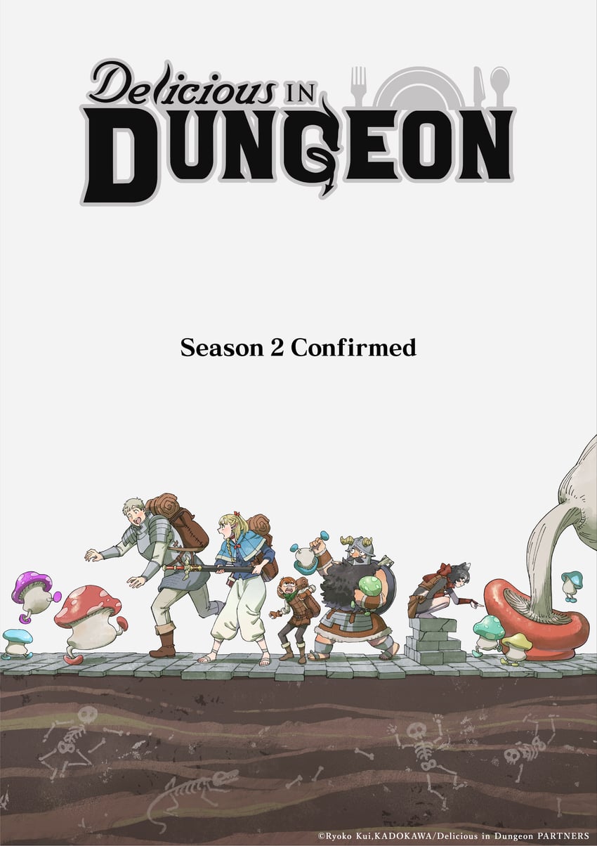 marcille donato, laios touden, senshi, chilchuck tims, izutsumi, and 1 more (dungeon meshi and 1 more)