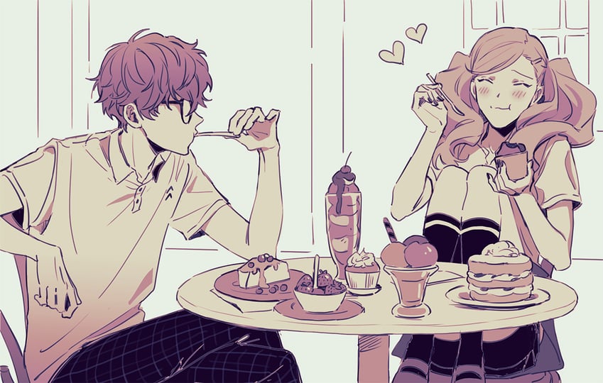 amamiya ren and takamaki anne (persona and 1 more) drawn by sophie_(693432)