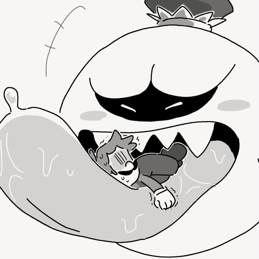 luigi and king boo (mario and 1 more) drawn by mimimi_(mimimim9999)