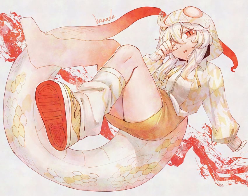 burmese python (original and 1 more) drawn by hanada_(cobalt003)