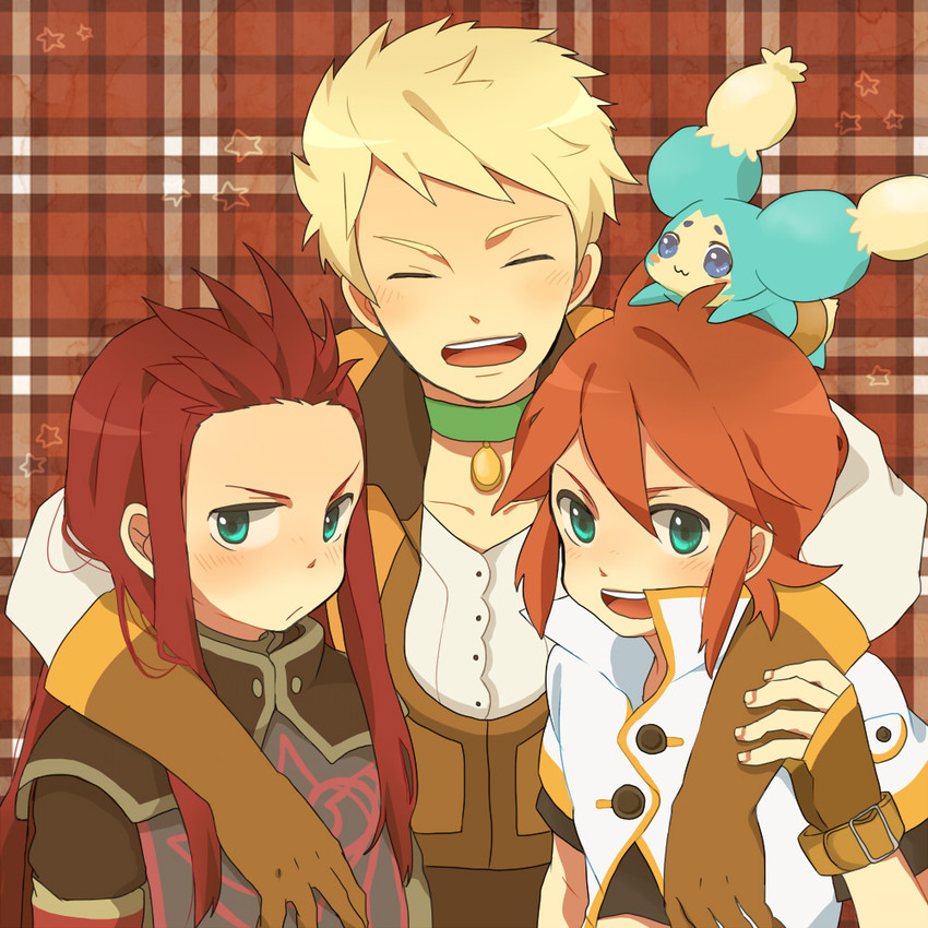 luke fon fabre, mieu, guy cecil, and asch (tales of and 1 more) drawn by inamura_(yanahiyabao)