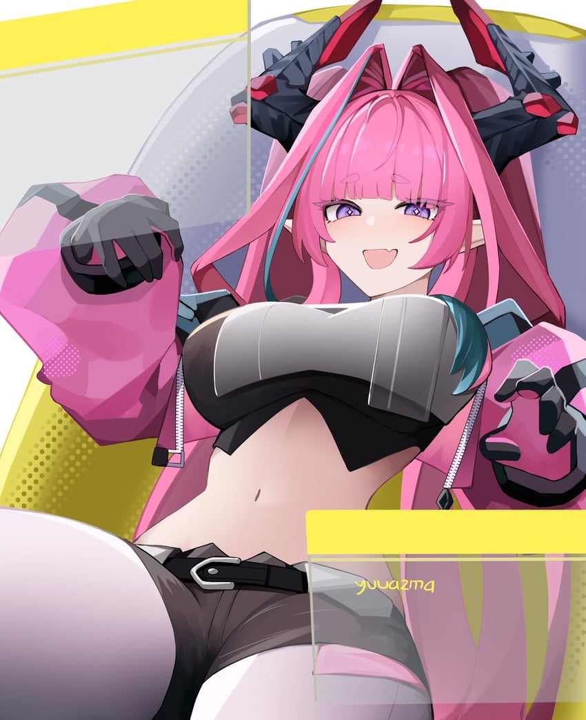 yvonne (arknights and 1 more) drawn by yuu_azma