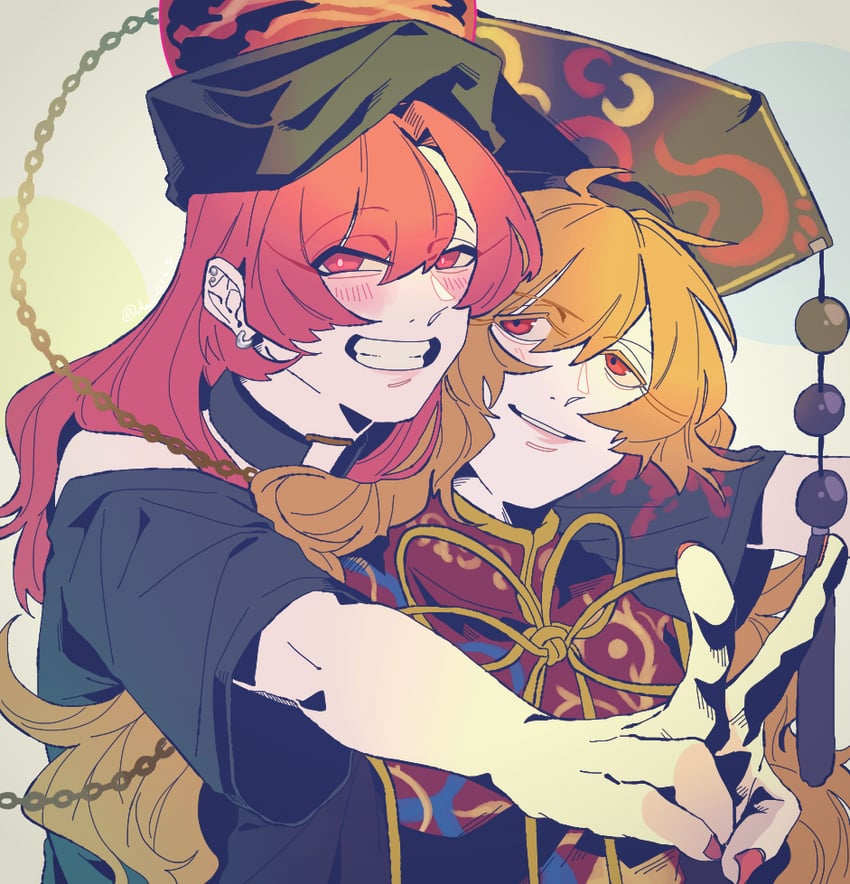junko and hecatia lapislazuli (touhou) drawn by raya_(uk_0128)