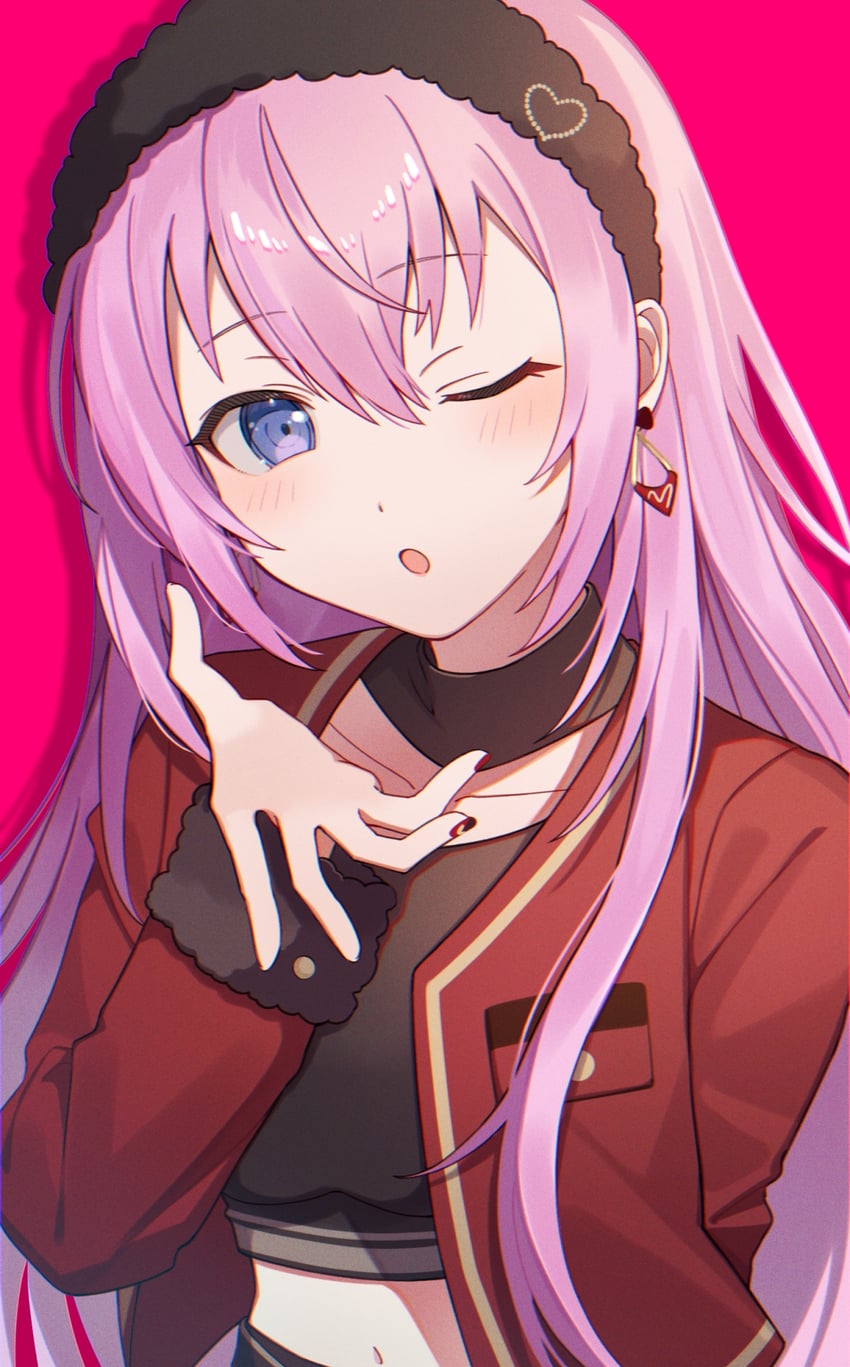 megurine luka and vivid bad squad luka (vocaloid and 1 more) drawn by kikutouji