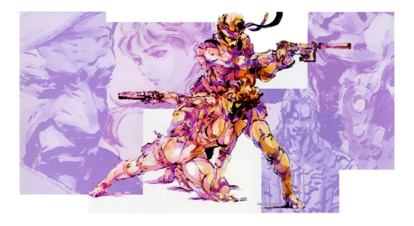 solid snake, meryl silverburgh, liquid snake, roy campbell, and mei ling (metal gear and 1 more) drawn by shinkawa_youji
