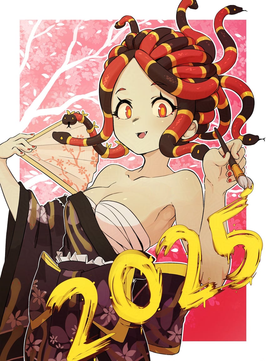 medusa and coral snake medusa (original and 1 more) drawn by suweeka