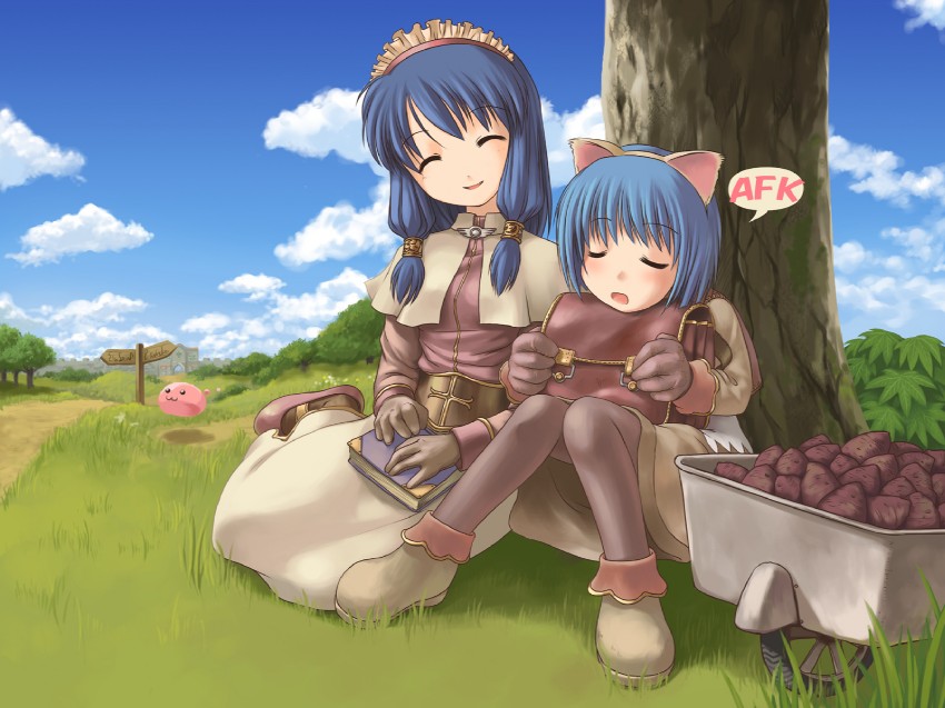 poring, acolyte, and merchant (ragnarok online) drawn by bosshi