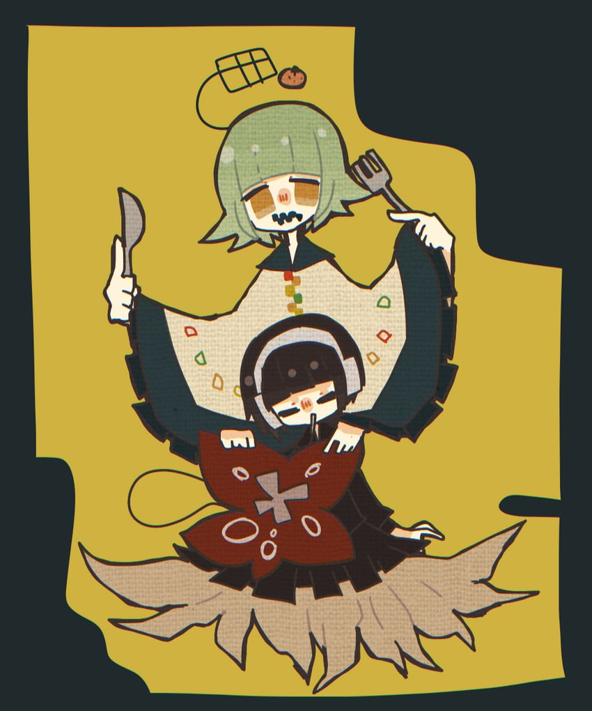 nene nene and nizimine kakoi (utau) drawn by aru_choumiryou
