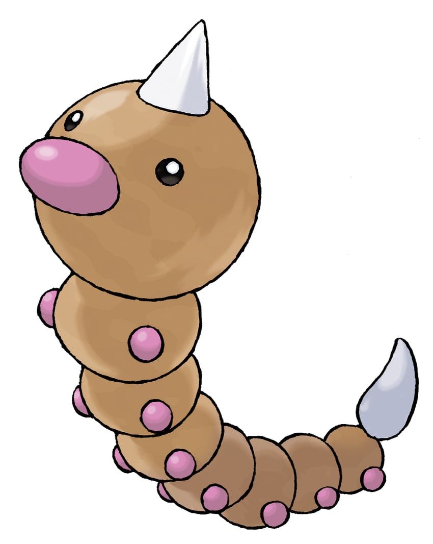 weedle (pokemon and 1 more) drawn by sugimori_ken