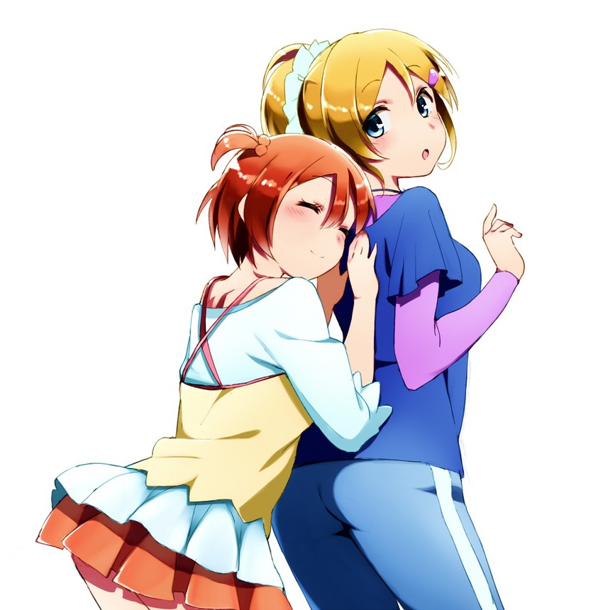 ayase eli and hoshizora rin (love live! and 1 more) drawn by kasa_list