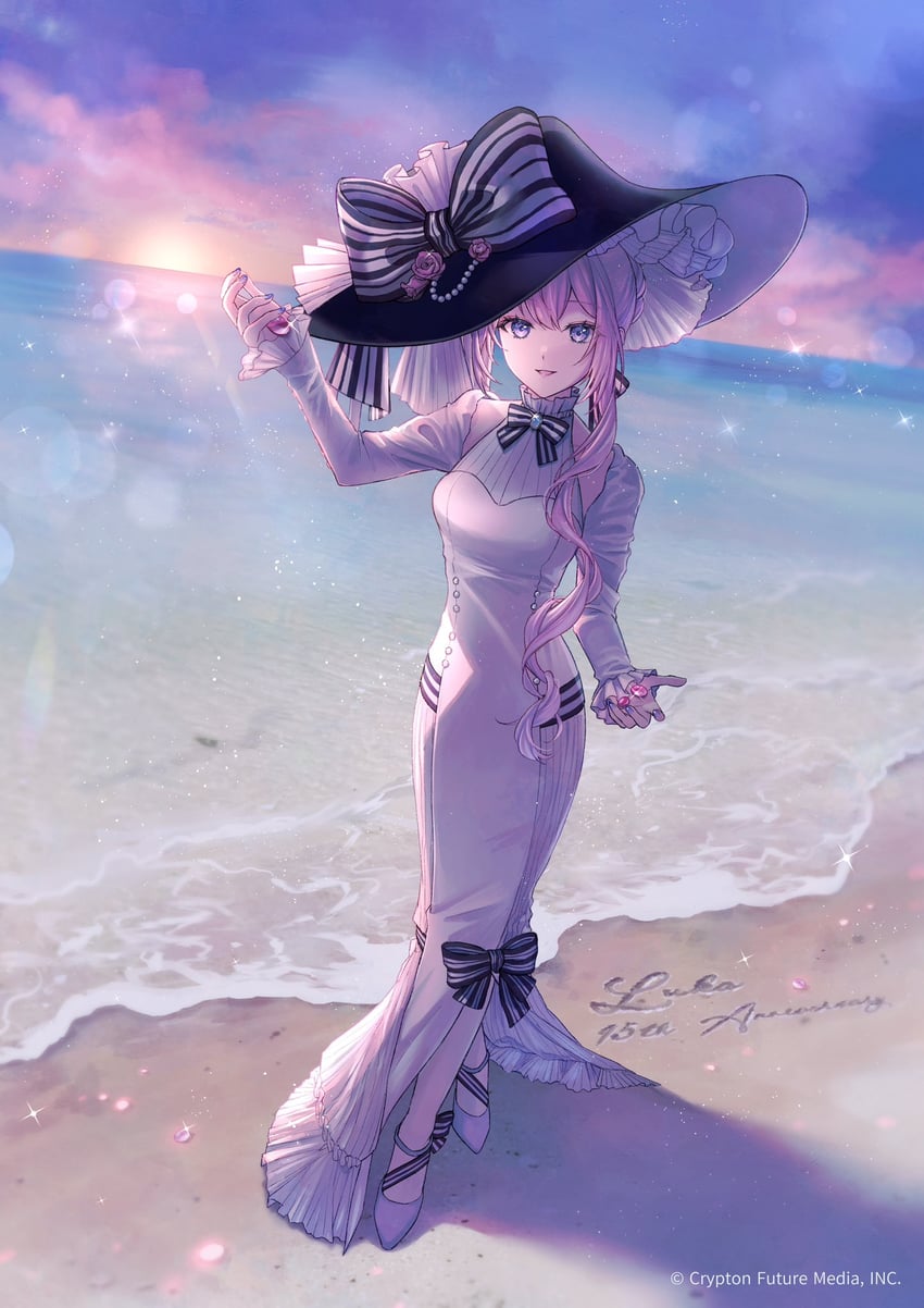 megurine luka (vocaloid and 1 more) drawn by kotoha_shiki