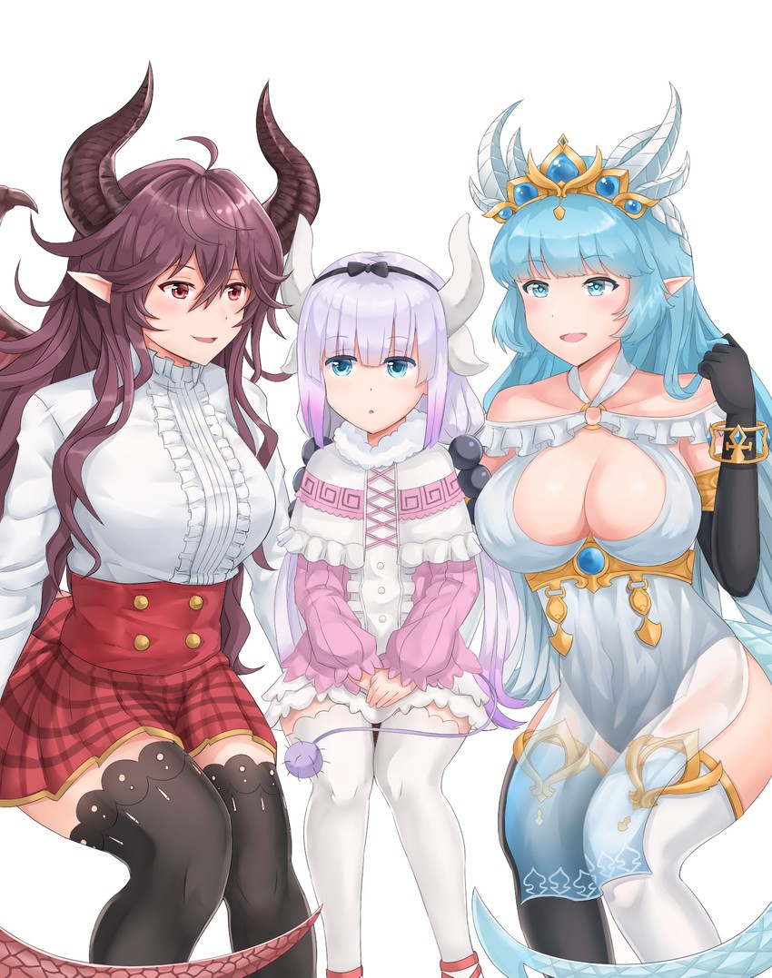 kanna kamui, grea, and laias (kobayashi-san chi no maidragon and 2 more) drawn by springveiv
