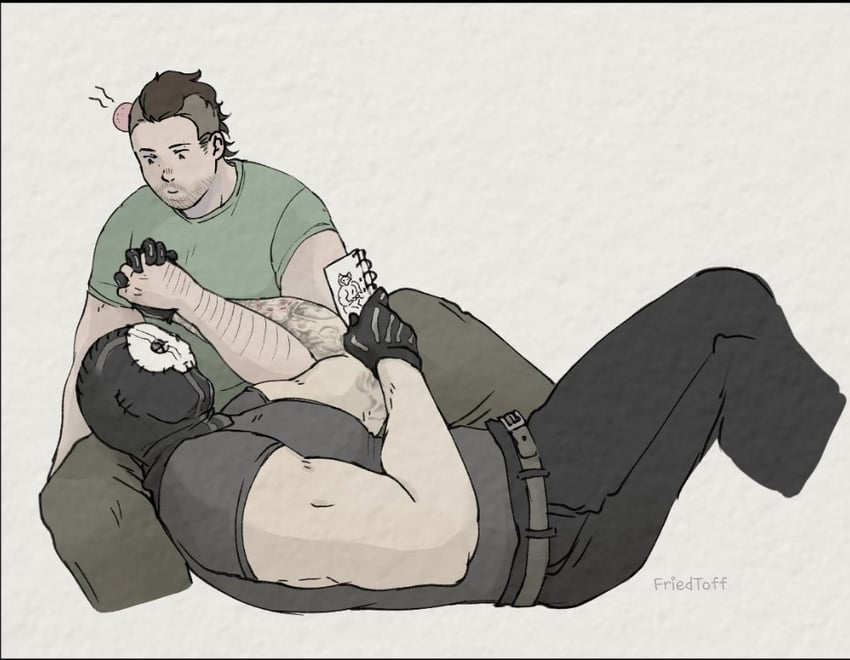 ghost and soap (call of duty and 1 more) drawn by friedtoff