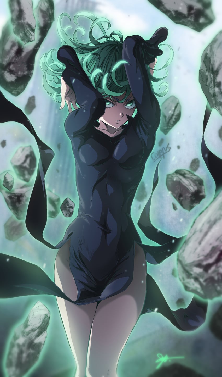 tatsumaki (one-punch man) drawn by ediptus and murata_yuusuke